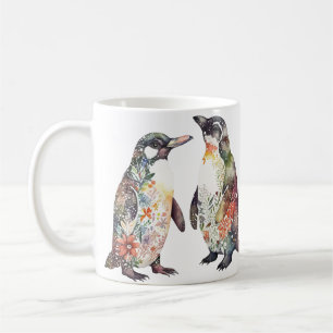 Niedlich Floral Penguin Kaffeetasse