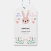 Niedlich Floral Tiny Hopper Bunny Baby Dusche Geschenkanhänger (Vorderseite)