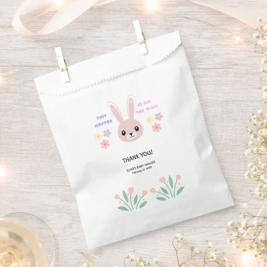Niedlich Floral Tiny Hopper Bunny Baby Dusche Geschenktütchen (Ausgeschnitten)