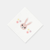 Niedlich Floral Tiny Hopper Bunny Baby Dusche Serviette (Ecke)