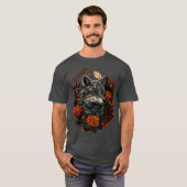 Niedlich Floral Wolf T-Shirt (Vorne ganz)