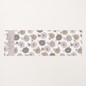 Niedlich Florals Gray Violet Yogamatte (Rückseite (Horizontal))