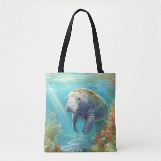 Niedlich Florida Manatee, Tasche (Vorderseite)