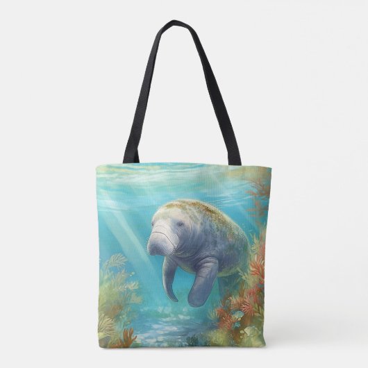 Niedlich Florida Manatee, Tasche (Rückseite)