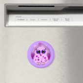 Niedlich Fluffy Baby Owl Magnet (In Situ (Geschirrspüler))