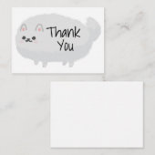 Niedlich Fluffy Dog Dankeschön Karte (Vorne/Hinten)