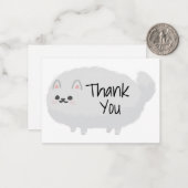 Niedlich Fluffy Dog Dankeschön Karte (Vorderseite/Rückseite Beispiel)