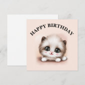 Niedlich Fluffy Furr Ball Kitten Feiertagskarte (Vorne/Hinten)