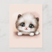 Niedlich Fluffy Furr Ball Kitten Postkarte (Vorderseite)