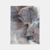 Niedlich Fluffy Gray Koalas Fleecedecke (Vorderseite)