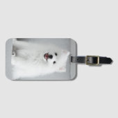 Niedlich fluffy Japanese Spitz Welppy Gepäckanhänger (Vorderseite (Horizontal))