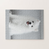 Niedlich fluffy Japanese Spitz Welppy Puzzle (Horizontal)