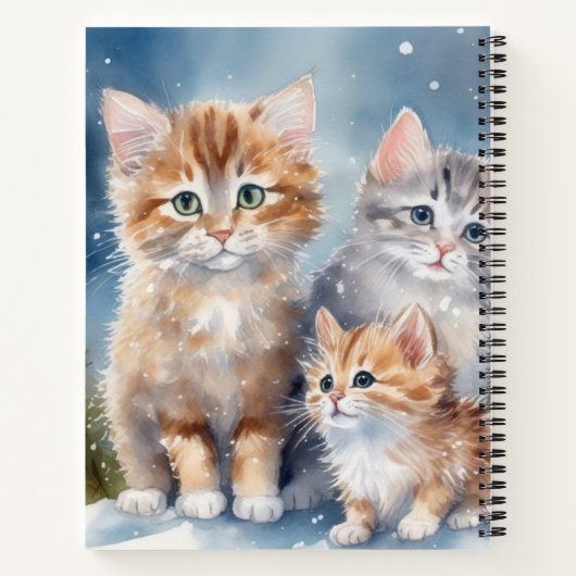 Niedlich Fluffy Kittens Notizblock (Rückseite)