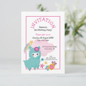 Niedlich Fluffy Llama Young Child Birthday Party P Einladung (Stehend Vorderseite)