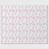Niedlich Fluffy Pink Kittens Geschenkpapier (Flach)