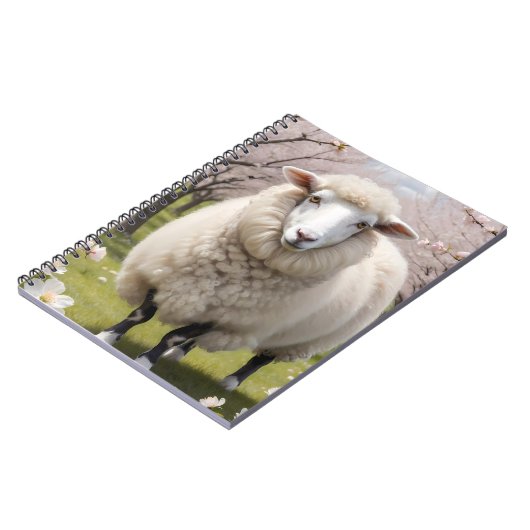 Niedlich Fluffy Sheep Notizblock (Linke Seite)