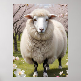 Niedlich Fluffy Sheep Poster