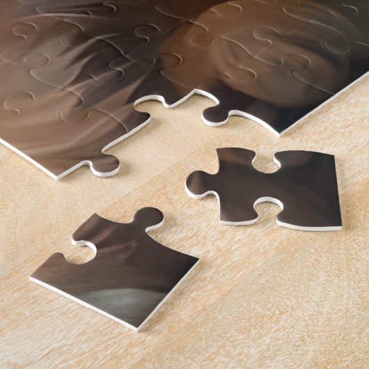 Niedlich fluffy Welpen heweln Mond, Milchshakes Pl Puzzle (Seite)