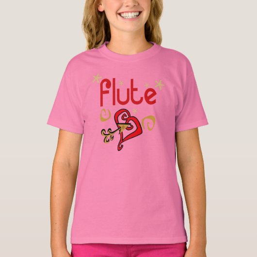 Niedlich Flute Lover Kids T - Shirt (Vorderseite)