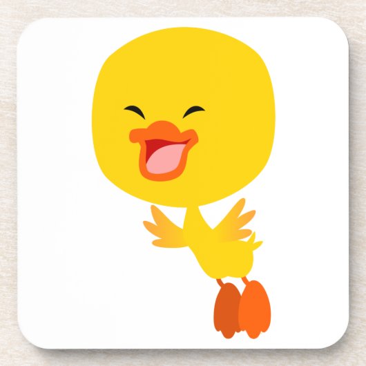 Niedlich Flying Cartoon Duckling Untersetzer Set (Vorderseite)