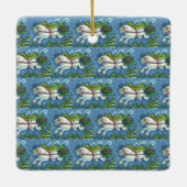 NIEDLICH FLYING CHRISTMAS PONY PULLING PINECONE SC KERAMIKORNAMENT (Rückseite)