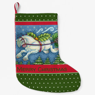 NIEDLICH FLYING CHRISTMAS PONY PULLING PINECONE SC KLEINER WEIHNACHTSSTRUMPF