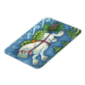 NIEDLICH FLYING CHRISTMAS PONY PULLING PINECONE SC MAGNET (Linke Seite)