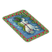 NIEDLICH FLYING CHRISTMAS PONY PULLING PINECONE SC MAGNET (Rechte Seite)