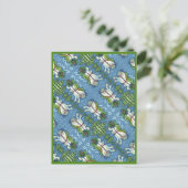 NIEDLICH FLYING CHRISTMAS PONY PULLING PINECONE SC POSTKARTE (Stehend Vorderseite)