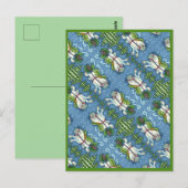 NIEDLICH FLYING CHRISTMAS PONY PULLING PINECONE SC POSTKARTE (Vorne/Hinten)