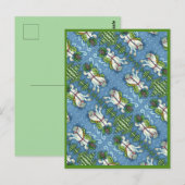 NIEDLICH FLYING CHRISTMAS PONY PULLING PINECONE SC POSTKARTE (Vorne/Hinten)