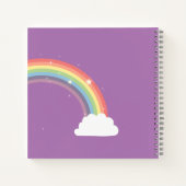 Niedlich Flying Unicorn and Rainbow Girls Sketchbo Notizblock (Rückseite)