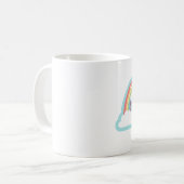 Niedlich Flying Unicorn und Rainbow Girls Tasse (Vorderseite Links)