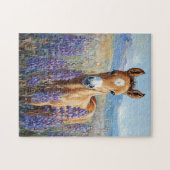 Niedlich Fohlen Lila Lupine Blume Puzzle (Horizontal)