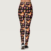 Niedlich Foil Textured Heart Kariert Pattern Schwa Leggings (Rückseite)