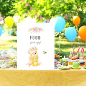 Niedlich Food Table Girl Teddy Bear Babydusche Poster