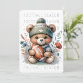 Niedlich Football-Party Einladung (Stehend Vorderseite)