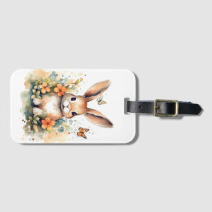 Niedlich Forest baby bunny Pints Kinderzimmer Art Gepäckanhänger