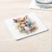 Niedlich Forest Baby Sehr geehrte Pints Kinderzimm Rechteckiger Pappuntersetzer (angewinkelt)