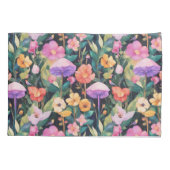 Niedlich Forest Blume Mushroom Cottage-Muster Kissenbezug (Rückseite-Links)