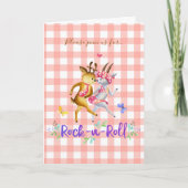 Niedlich Forest Deer Waltzing Red Gingham Party Einladung (Vorderseite)