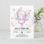 Niedlich Forest Fairy Birthday Einladung (Stehend Vorderseite)