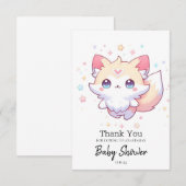 Niedlich Forest Fox Babydusche Dankeskarte (Vorne/Hinten)