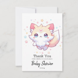Niedlich Forest Fox Babydusche Dankeskarte