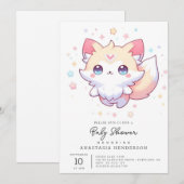 Niedlich Forest Fox Babydusche Einladung (Vorne/Hinten)