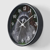 Niedlich Forest Raccoon Wildlife Foto Wanduhr (Winkel)
