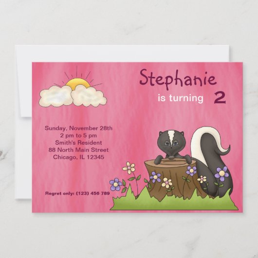 Niedlich Forrest Critters Geburtstag Einladung (Vorderseite)