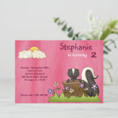 Niedlich Forrest Critters Geburtstag Einladung (Stehend Vorderseite)