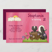 Niedlich Forrest Critters Geburtstag Einladung (Vorne/Hinten)