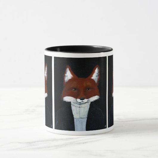 Niedlich Fox American Gothic-Spock mit seiner Wald Tasse (Zentrum)
